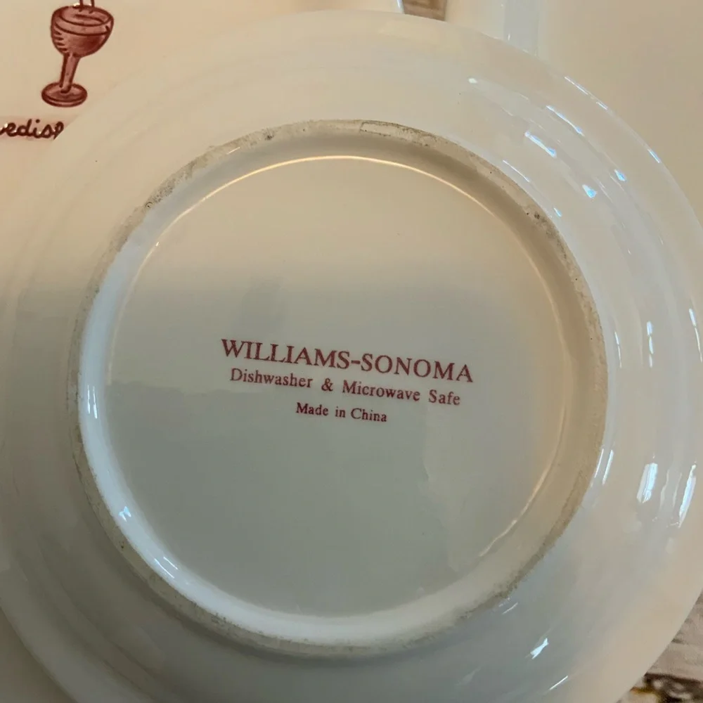 Williams Sonoma Appetizer Dessert Plates Coffee Set of‎ 4